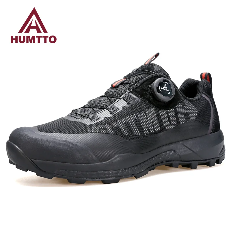 HUMTTO Sneakers for Men Breathable Sports Running Shoes Luxury Designer Gym Jogging Casual Black Cushioning Mens Trail Trainers