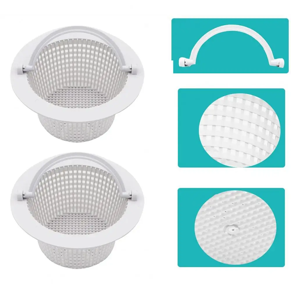 

Корзина с фильтром для бассейна, легкая корзина-скиммер для бассейна, пластиковая прочная корзина-скиммер для очистки бассейна