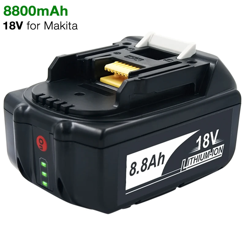

BL1860 18V 8.8Ah Li-ion Power Tool Rechargeable Battery for Makita BL1830 BL1840 BL1850 BL1860B BL1830B 18V Screwdriver Battery