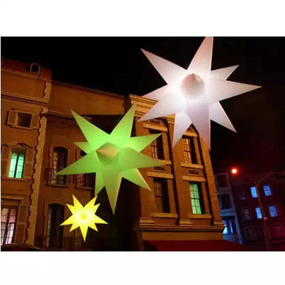 

Горячая Распродажа надувной светодиодный освещение 3D висит звезда для вечерние/Свадебные украшения