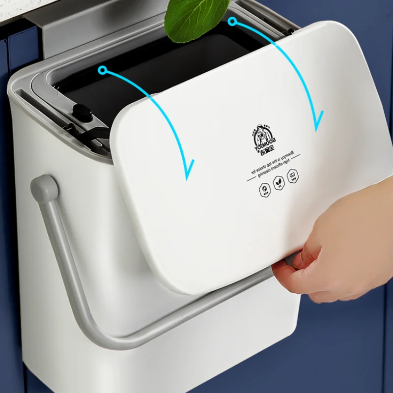 

9L New Rooms Hanging Kitchen Waste Bins Garbage Disposal Small Dustbin Bathroom Accessories Poubelle Salle De Bain Waste Bins