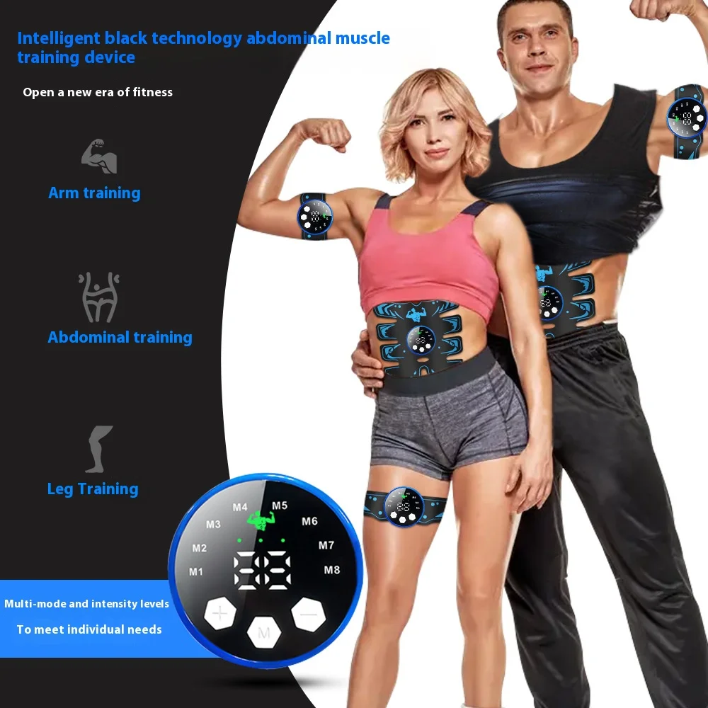 Фото EMS Ab Trainer 8-режимный активатор Core для домашнего офиса, тренажерного зала, перезаряжаемый стимулятор мышц для безопасного определения Ab, тонизирующее оборудование №3