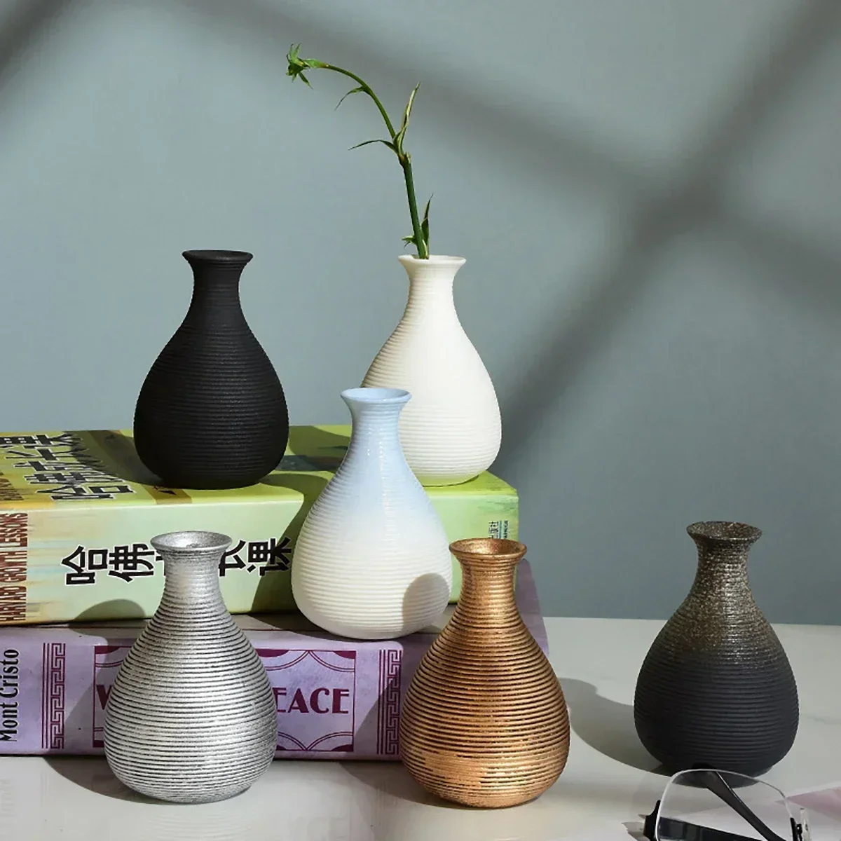 Ваза ручной работы в простом стиле декоративная архистическая керамическая ваза