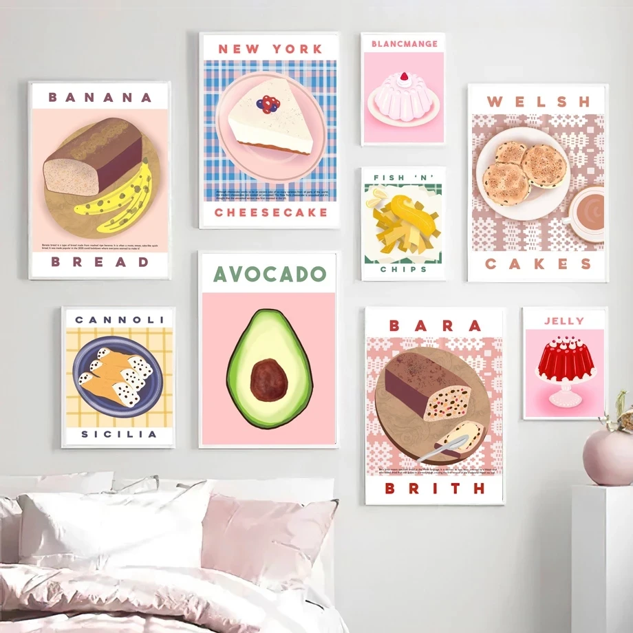 

Авокадо бара кофе валлийский Ресторан Кухня настенная Картина на холсте скандинавские постеры и принты настенные картины декор для гостиной