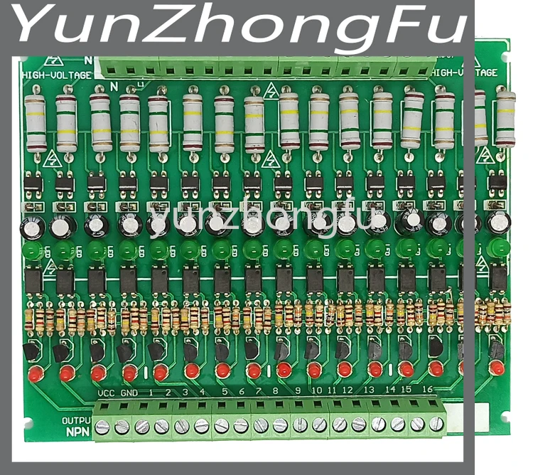 

16 Channels 220V Optocoupler Isolation Module/220V Detection Module/AC Current Detection/card Guide Rail