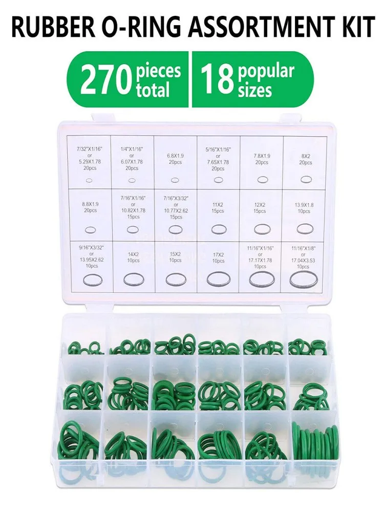 

270 шт., резиновые кольца для автомобильного кондиционера