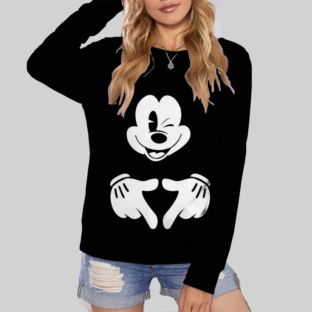 Толстовки с воротником хомут толстовка героями мультфильмов Минни кавайный