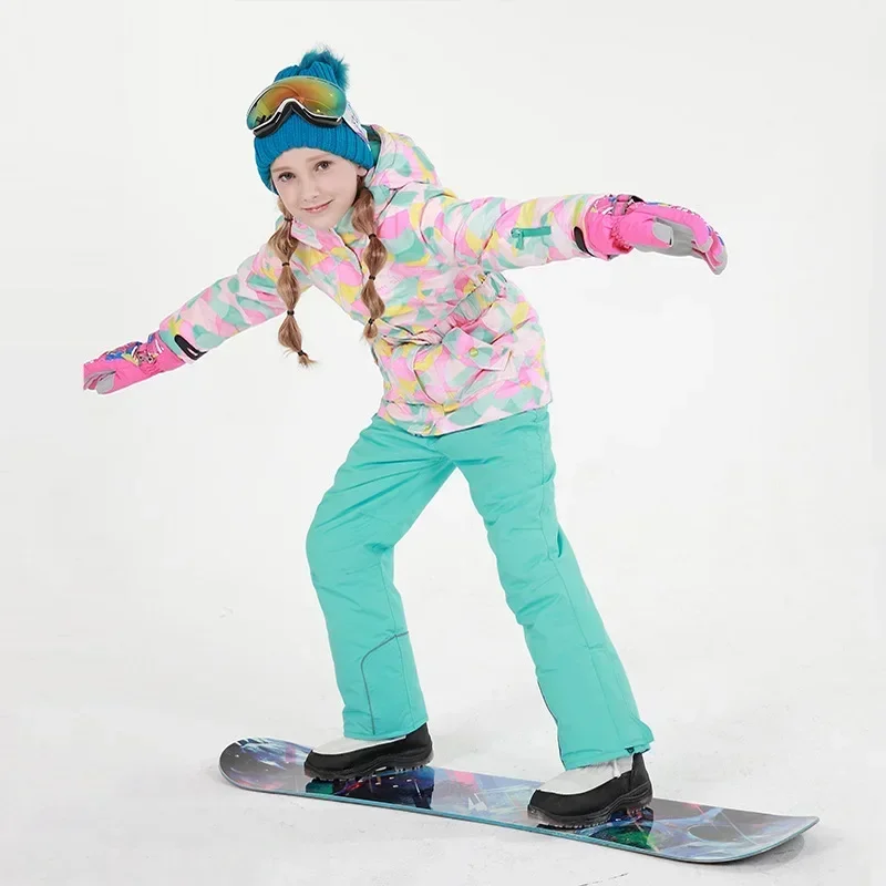 Утепленный комбинезон для сноуборда зимние уличные штаны куртка 2025 детские