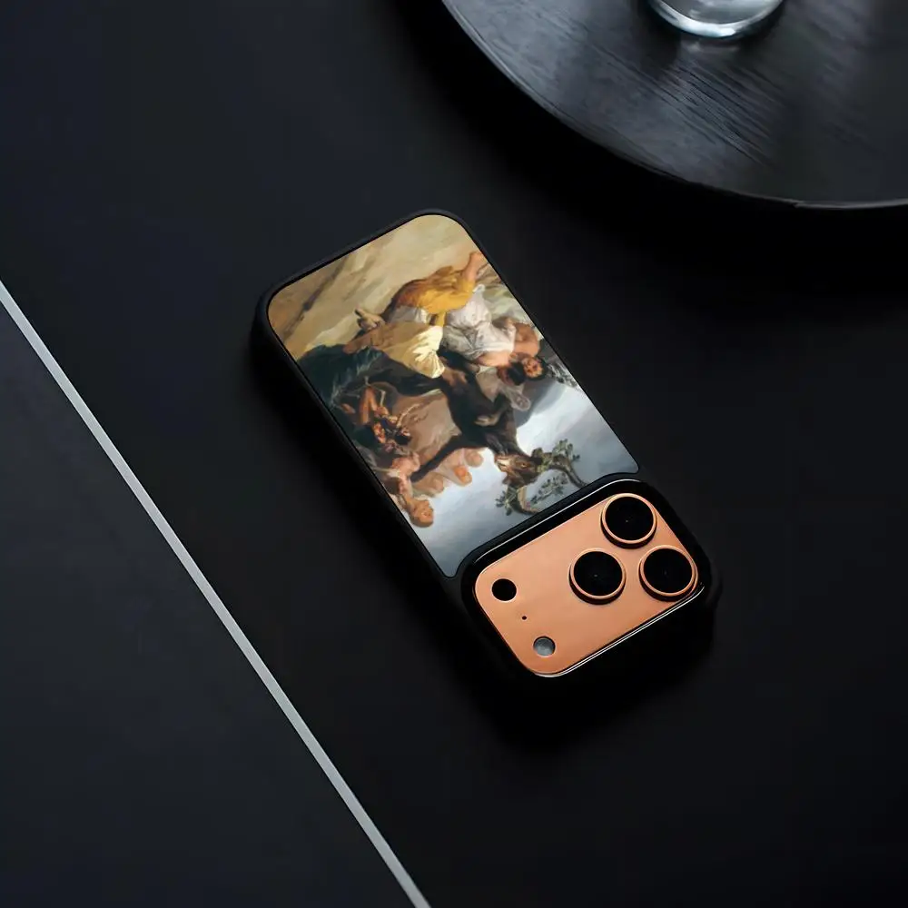Фото Чехол для телефона Francisco Goya ART для iPhone 17 16 15 14 13 12 Pro Max Plus, жесткий корпус с черной рамкой №1