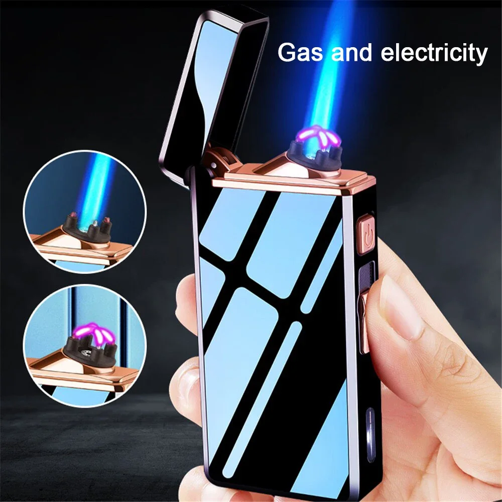 

Portable Boutique Electric Gas Dual-use Lighter USB High Power Outdoor Windproof Metal Lighter High Quality Men's Accessories