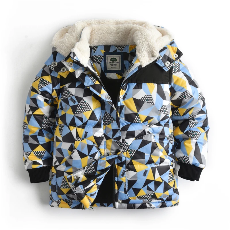 

Kids Baby Boy‘s Winter Coat 2022 Children Fur Hooded Jackets Toddler Cotton Parkas boys Zipper outfits for 2 3 4 5 6 7 8 Years