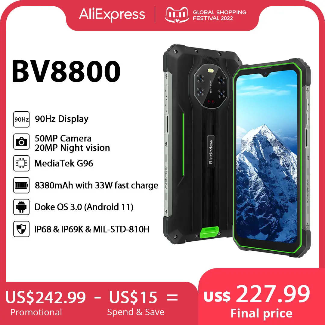Ceny BLACKVIEW BV8800 Wytrzymały Smartfon 8GB + 128GB Telefon Komórkowy Helio G96 Wyświetlacz 90Hz Telefon Komórkowy 8380mAh 50MP Aparaty Globalna Wersja Najtaniej BLACKVIEW BV8800 Wytrzymały Smartfon 8GB + 128GB Telefon Komórkowy Helio G96 Wyświetlacz 90Hz Telefon Komórkowy 8380mAh 50MP Aparaty Globalna Wersja