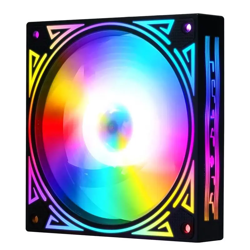 

Computer Case Fan 12CM Rainbow Luminous Effect Solar Eclipse Lighting RGB Color Changeable Music NoTotation Cooling