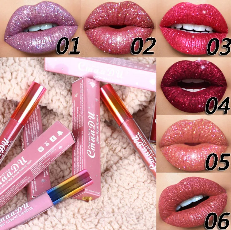 

HEALLOR 6 Colors Lip Gloss Waterproof Beauty Liquid Lipstick Long Lasting Moisturizing Lip Glosses Shiny Gloss Lip Stick Make Up