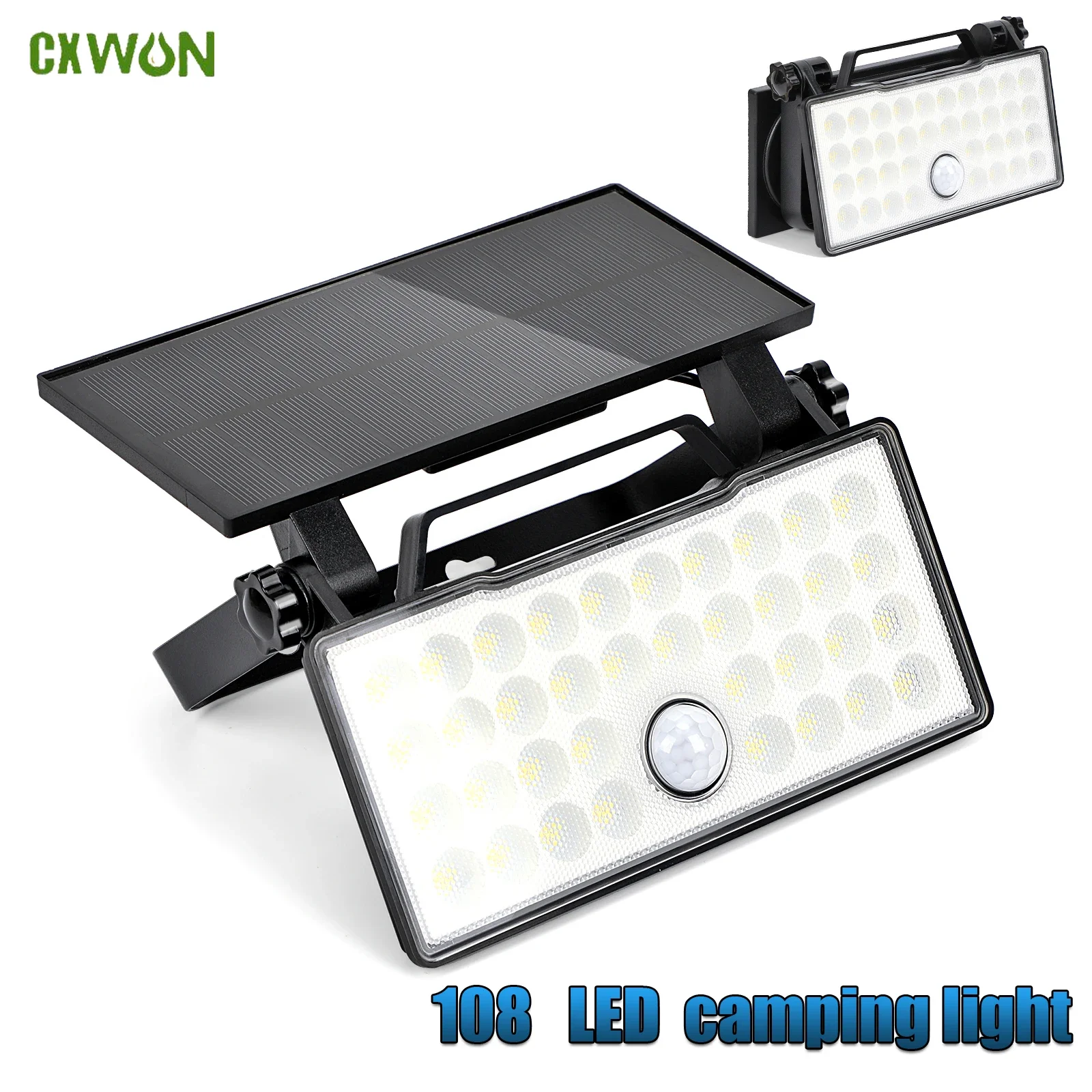 Наружный солнечный фонарь безопасности вращающаяся солнечная панель датчик