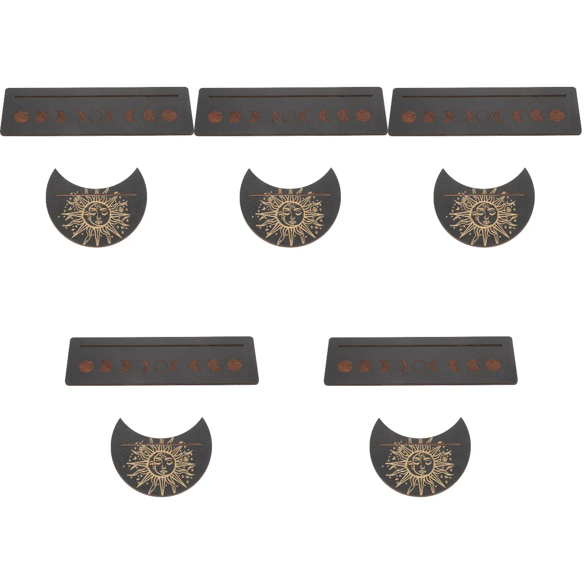 

5 Sets Divination Accessory Rectangular Tray Delicate Cards Tray Tool Trays Tarot Wooden Base Bracket Handmade Display Stands