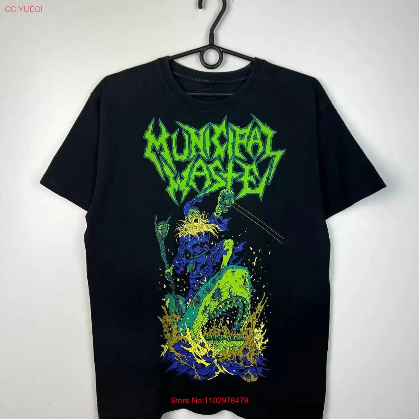 Фото Футболка Municipal Waste Classic Thrash Metal Energy S 4XL TT506, винтажная, с эффектом потертости, дышащая, мужская, уличная одежда, мягкая, унисекс, слегка состаренная №1