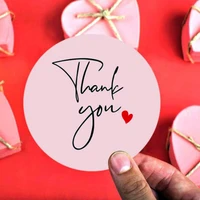 1 5inch pink thank you stickers diy stickers for company giveaway birthday party favors labels mailing festival 90pcs