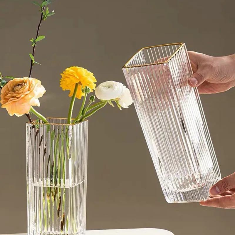 

Классические разноцветные стеклянные вазы, цветочный горшок, корзина для цветов, домашние сушеные прозрачные Гидропонные маленькие бутылки в скандинавском стиле