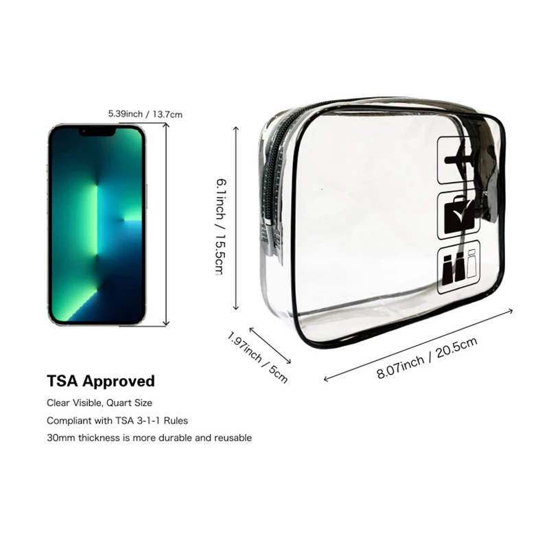 Прозрачная Косметичка Из Пвх Женский Органайзер На Молнии Красивая Дорожная