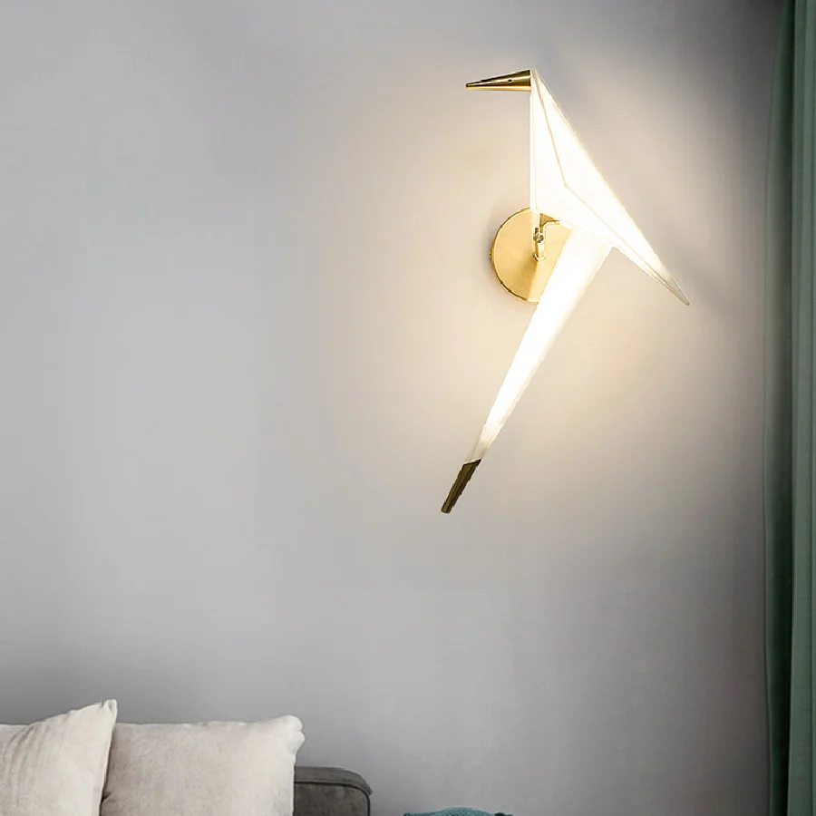 

Современная светодиодсветодиодный настенная лампа с птицами, прикроватный светильник, настенные лампы для лофта, спальни, кабинета, фойе, столовой, комнатное освещение, бра с креплением