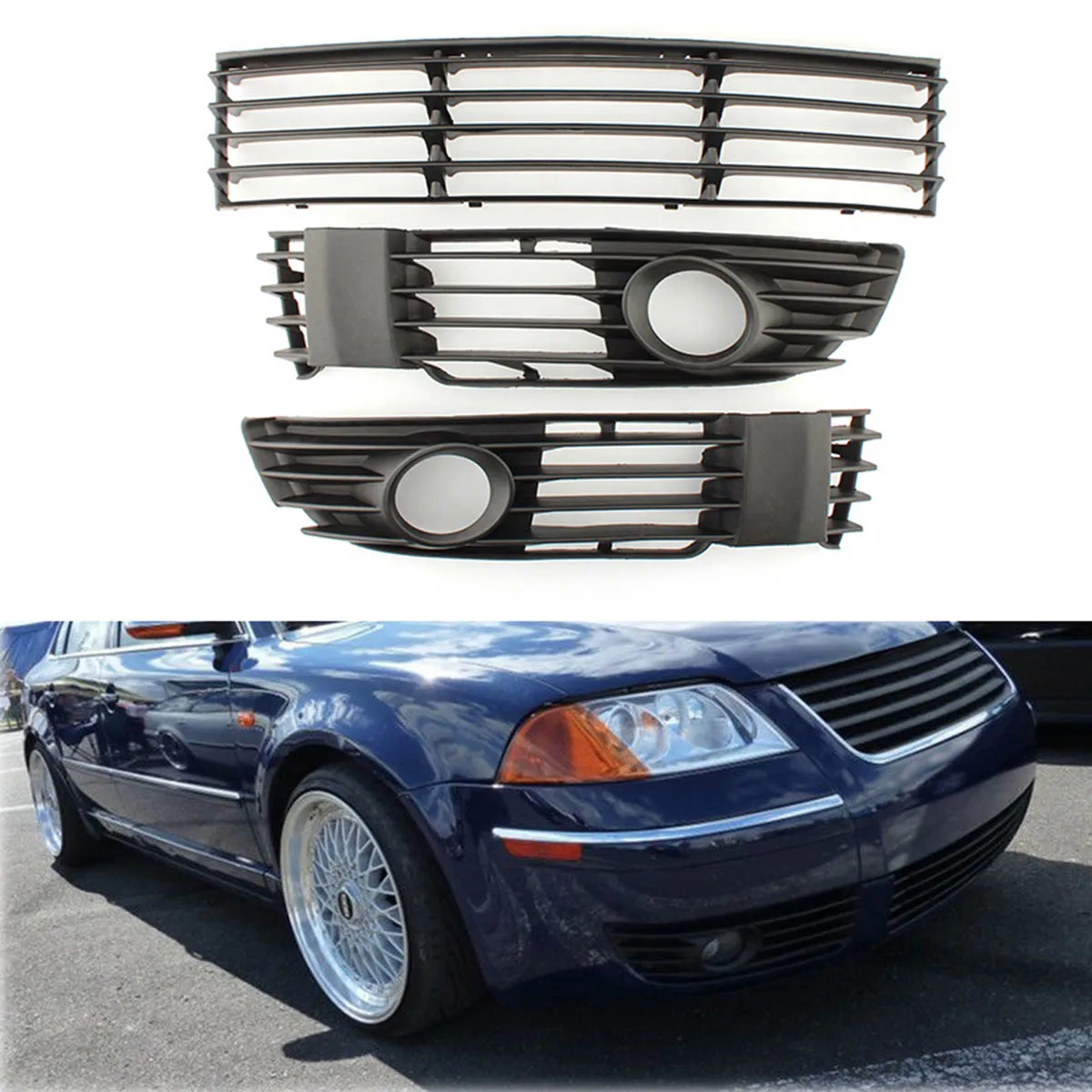 Нижняя решетка противотуманных фар TAIHONGYU, для VW Passat B5, B5.5, 2002-2005