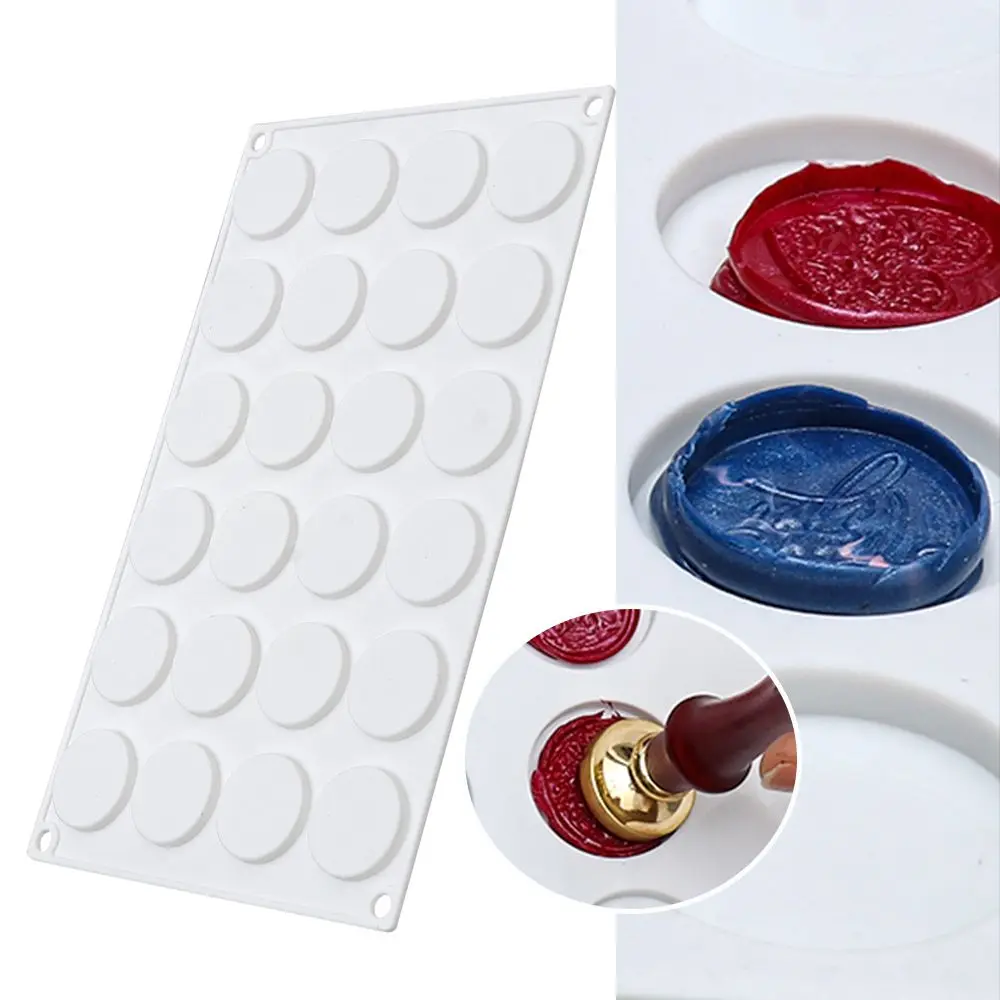 

DIY Craft Envelopes Scrapbooking Resin Casting Silicone Mold for Wax Seal Stamp Wax Sealing Mat Silicone Mat 24-Cavity