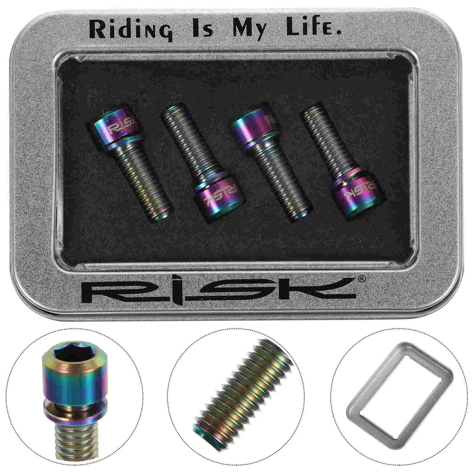 

1 Box of 4Pcs Bike Disc Rotor Bolts Brake Disc Screws Disc Torx Fixing Screws