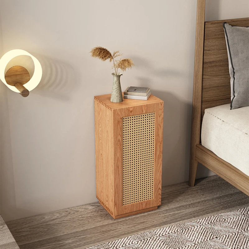 Кофейные прикроватные тумбочки для спальни угловой шкаф скандинавские узкий
