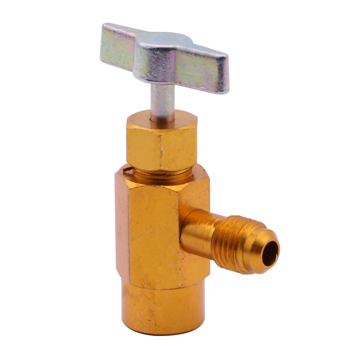 

R134A Can Air Conditoning Refrigerant Tool, Brass Can Bottle Opener Dispensing for 1/ 2 Threads, Adapter for Air Conditioner