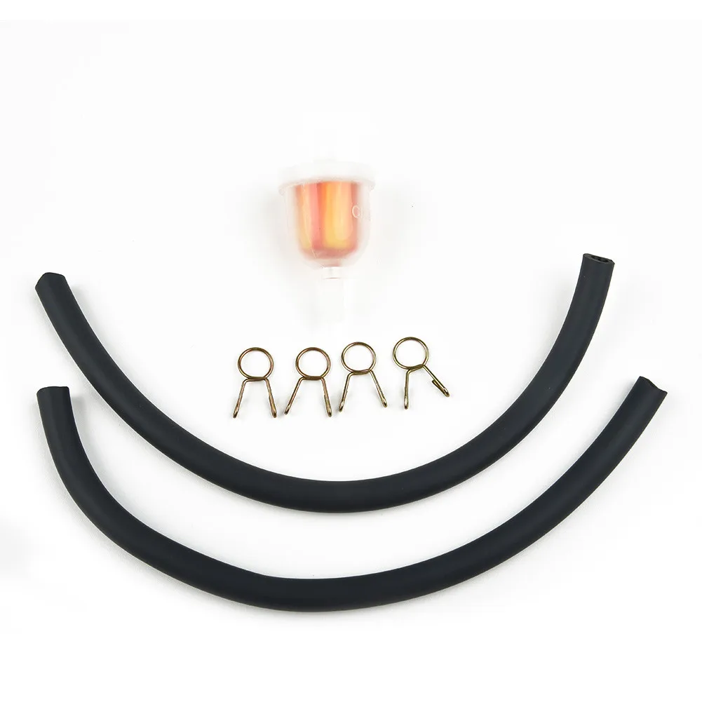 

Parts Gasoline Filter + Clamps For Moped Scooter Fuel Filter Motorcycle