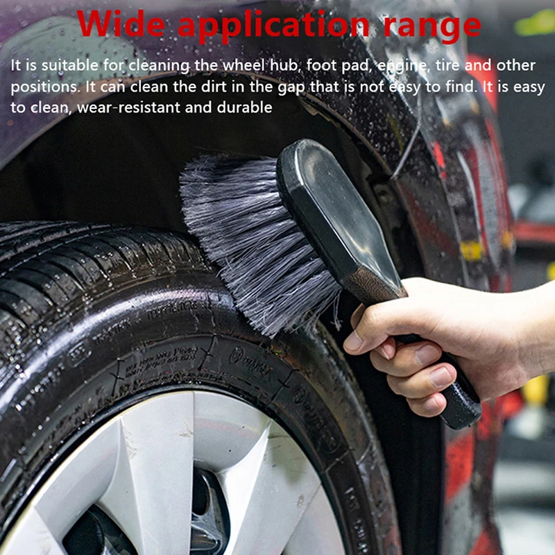 

1Pc Auto Tire Rim Brush Wheel Hub Cleaning Brushes Car Wheels Detailing Cleaning Accessories Black Tire Car Washing Tool