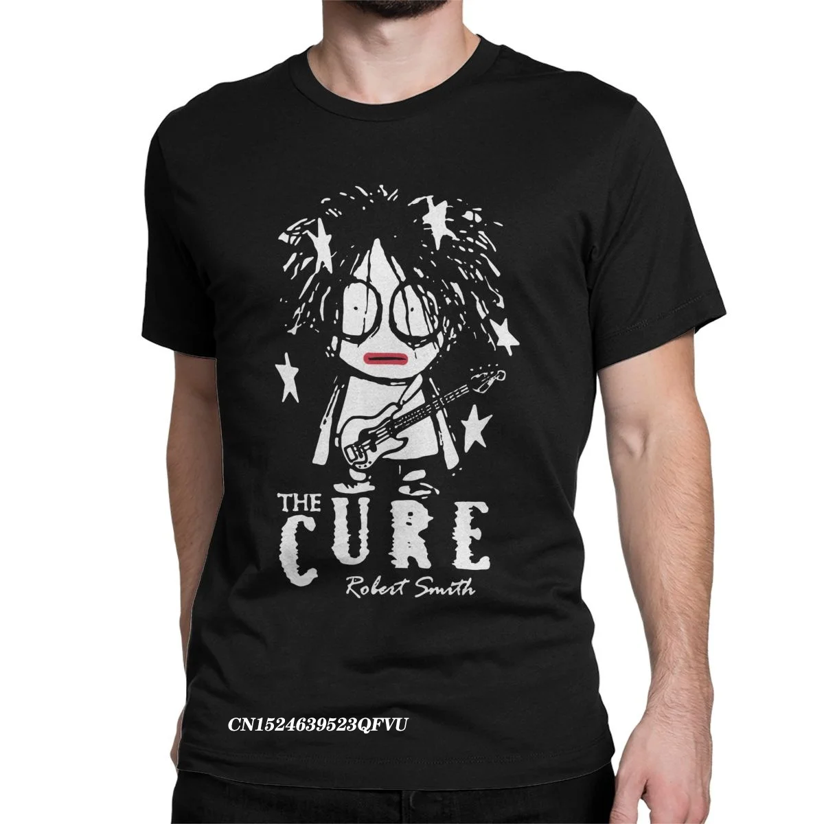 Men Tee Shirt The Cure Robert Smith Awesome Cotton Tees Harajuku Tshirt Round Neck Tops Plus Size Oversized