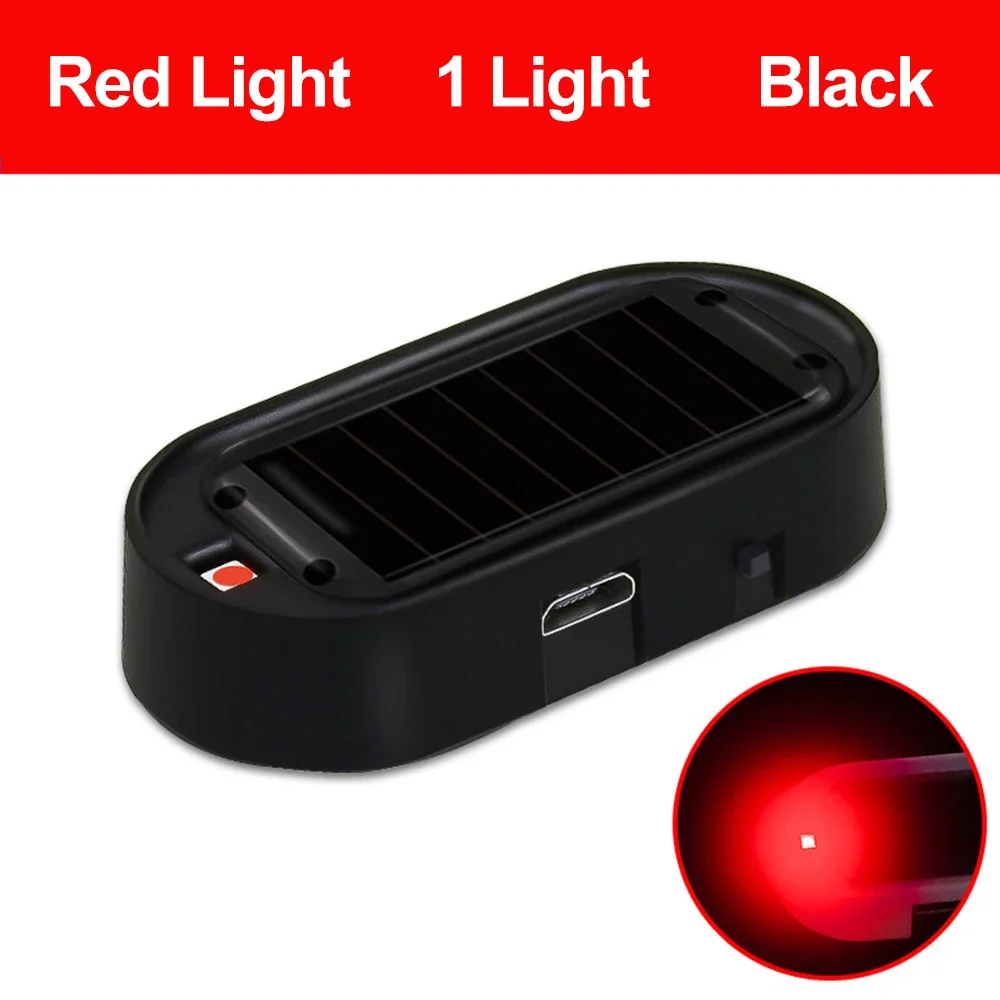 

Светодиодный автомобильный поддельный светильник безопасности на солнечной энергии, сигнальный светильник, имитация манекена сигнализации, беспроводное предупреждение, противоугонная мигающая лампа