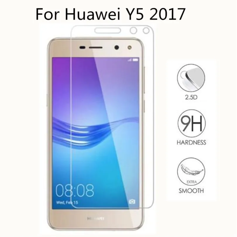 

2 шт., закаленное стекло для huawei y5 2017, 5,0 дюйма, mya-u29 y5 iii, защита экрана 9h 2.5d, защитная пленка для телефона
