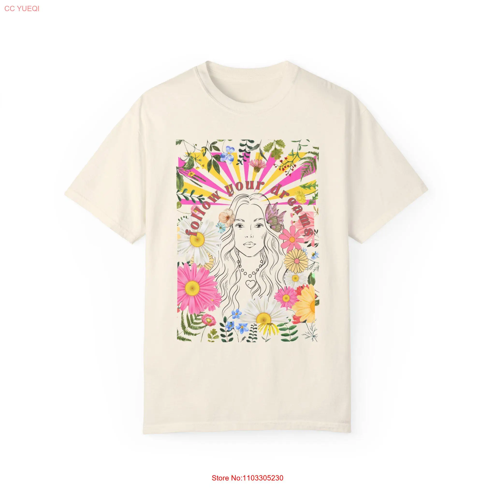 Серия Follow Your Dreams No 1 комфортные цвета 1717 ретро-циганская футболка в стиле бохо