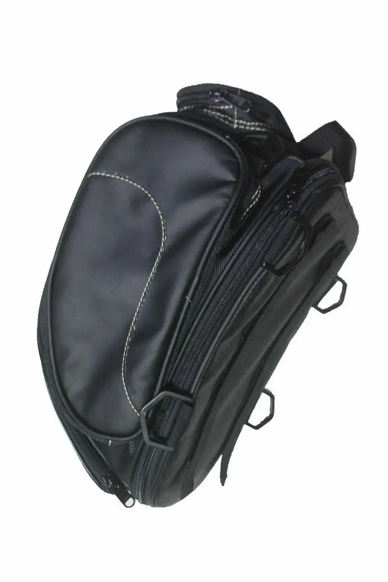 Bolsa de equipaje Universal para motocicleta, bolsa de sillín para casco  trasero de tanque, mochila Chopper Cafe Racer Old School Bobber Touring  para Honda
