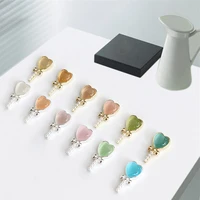 10pcs japanese cats eye drill moonstone alloy jewelry lolly shaped with heartbutterfly knot element 3d nail metal charm 714mm
