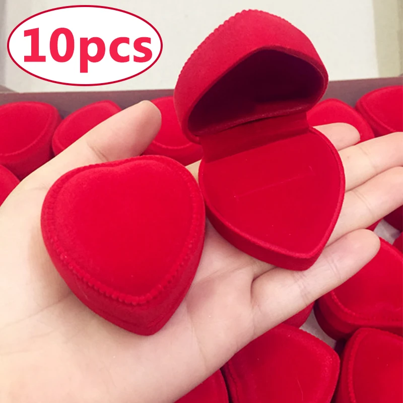 Jewelry Display Case Holder Gift Boxes Wedding Romantic Organizer Engagement Ring Case Wholesale