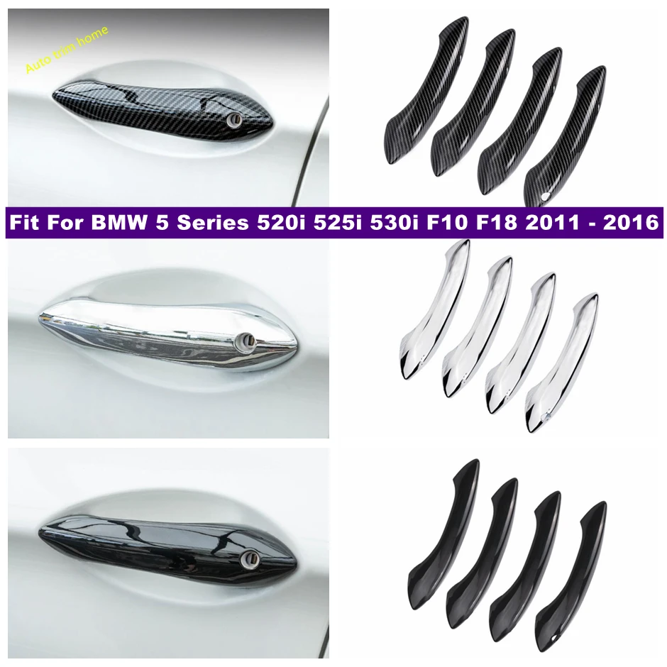 

Side Door Handle Decoration Cap Cover Trim For BMW 5 Series 520i 525i 530i F10 F18 2011 - 2016 Carbon Fiber Exterior Refit Kit