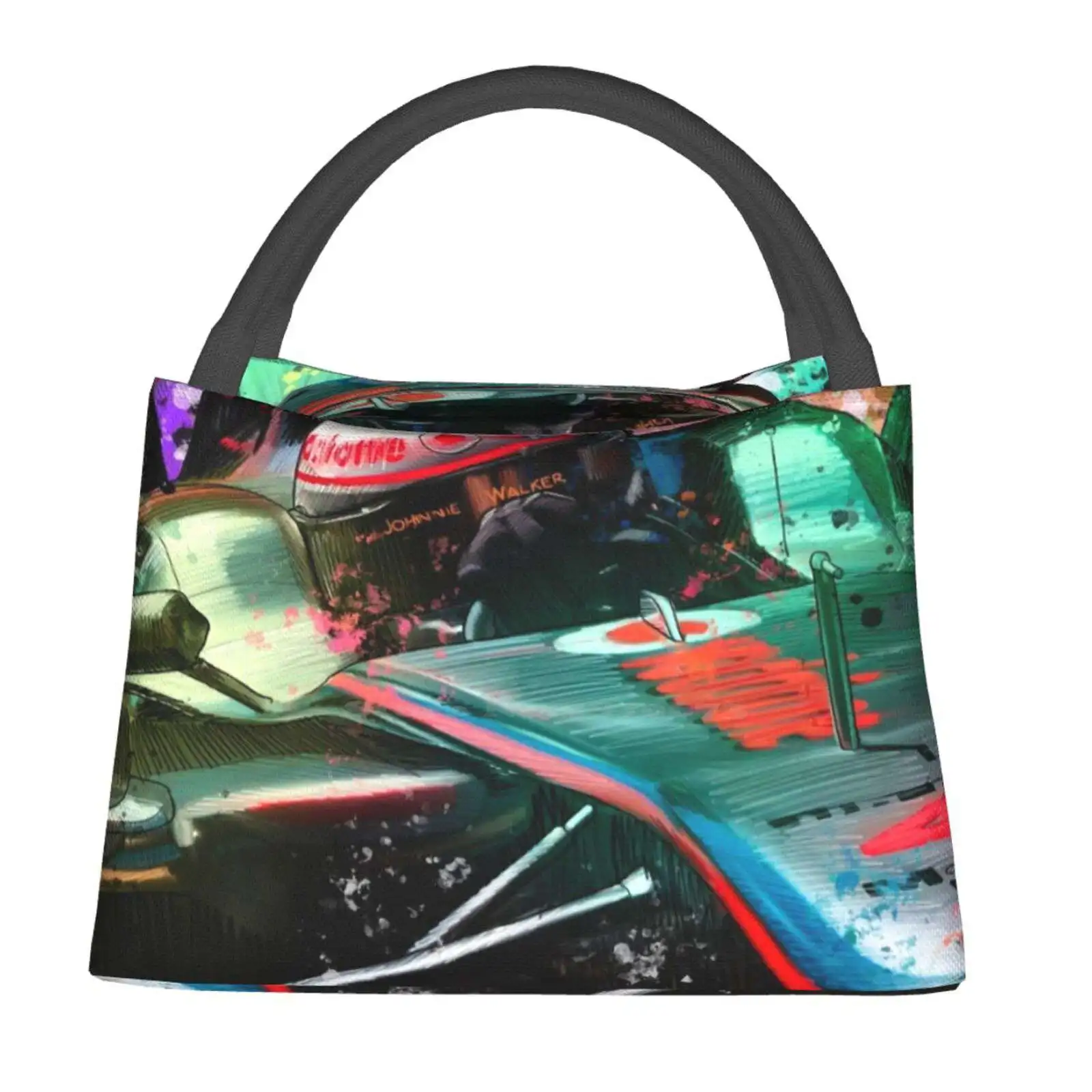 

Jenson пуговицы Mclaren граффити Artowrk термальный охладитель тоут изолированный обеденный мешок Jenson Mclaren мировой Мотоспорт Mclaren Уильямс