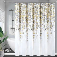plant flowers leaves series shower curtains bathroom curtain waterproof polyester multiple sizes bath screen curtains home decor