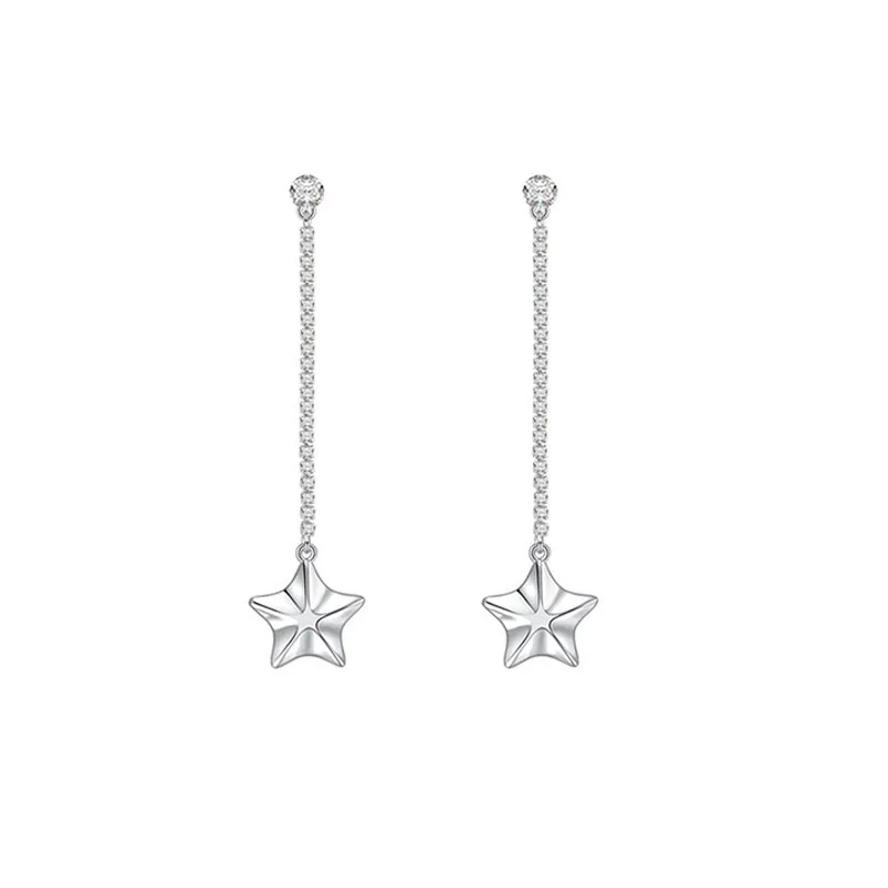 

LONDANY earrings Star earrings exaggerated long earrings diamond luxury niche 925 silver needle earrings earrings female