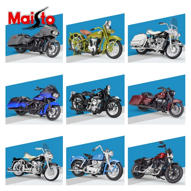 Модель мотоцикла Maisto 1:18 Harley Davidson 2002 FLTR 2018 CVO Road King Forty-Eight литая под давлением |