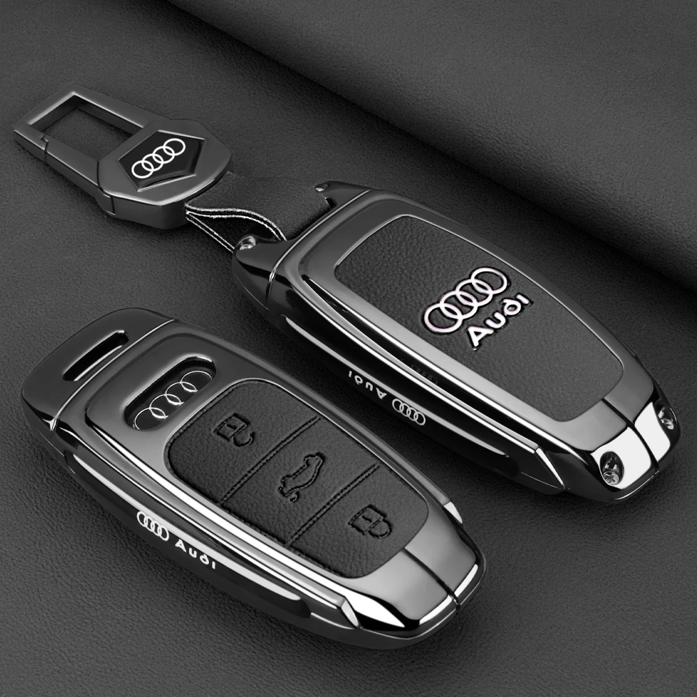 Фото Чехол-накладка из цинкового сплава для автомобильного ключа-пульта Audi Q8 A6 A3 A8 C8 S6 RS6 A7 S7 RSQ8 8Y D5 4N RS Etron GT Q4 Q7 №3