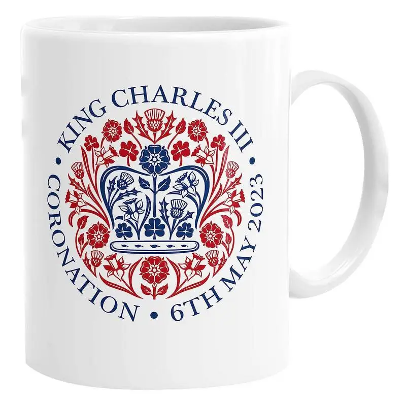 

England King Charles III Coronation Coffee Mugs 10.82oz Tea Cup in Commemoration of The New King of Great Britain for Coworkers