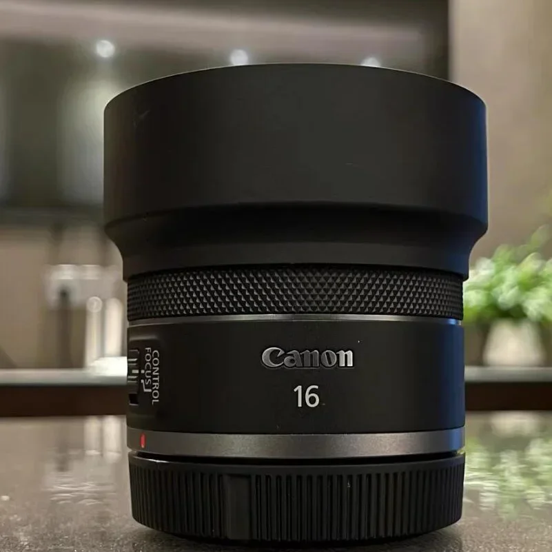 Фото Металлическая байонетная реверсивная бленда для объектива камеры Canon RF 16mm f/2.8 STM на EOS R RP R8 R3 R5 R6 Mark II заменяет EW-65C №5