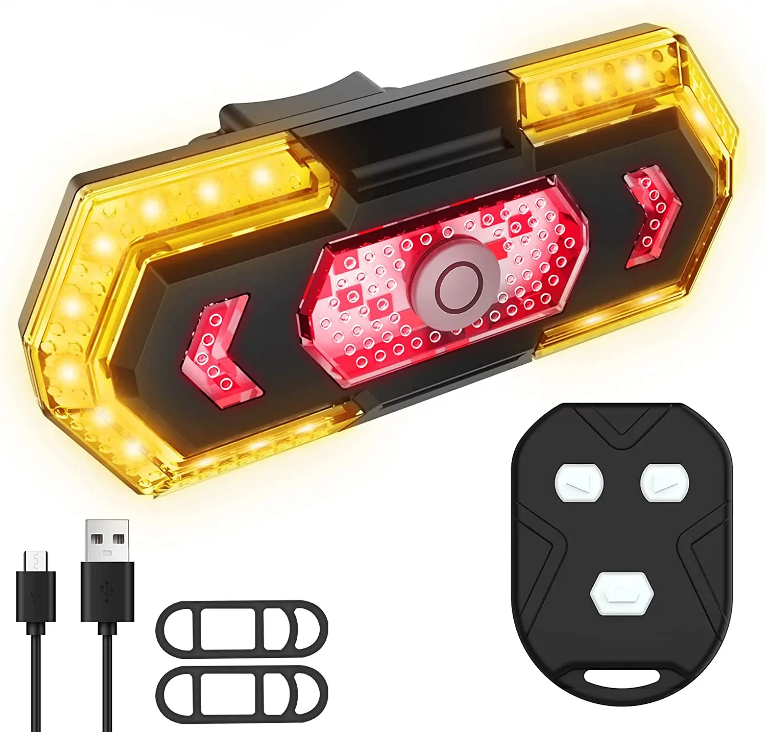 Задний Фонарь велосипедный Аккумуляторный со звуковыми напоминаниями 1 шт.