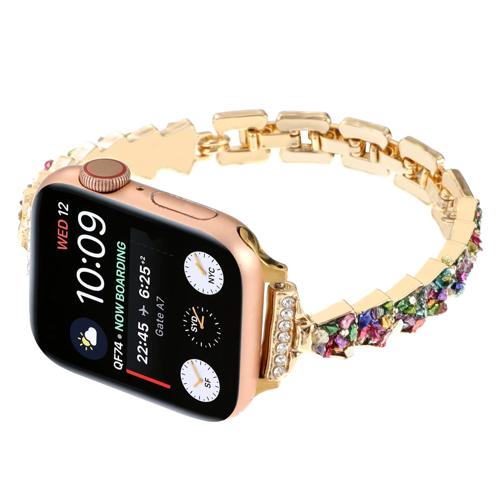 Metal strap for Apple watch band shell diamond bracelet iwatch87654321SE 38 40 41 42 44 45MM Ultra fashion chain women wrist