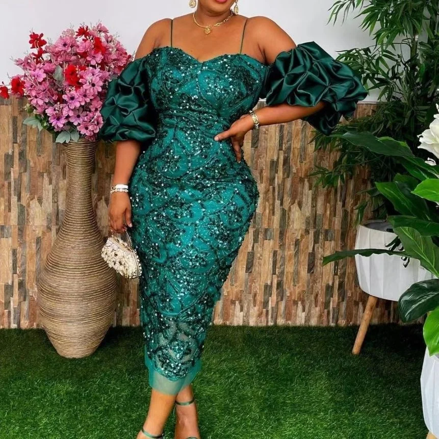 

Women's Wear 2023 New Heavy Bead Lace Suspender Party Dress Women's Wear Bubble Sleeve Corset Net Red Celebrity Style